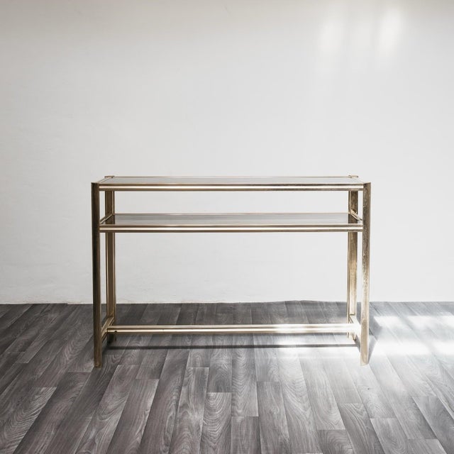 Gold Vintage Hollywood Regency Console Table, 1970 For Sale - Image 8 of 10