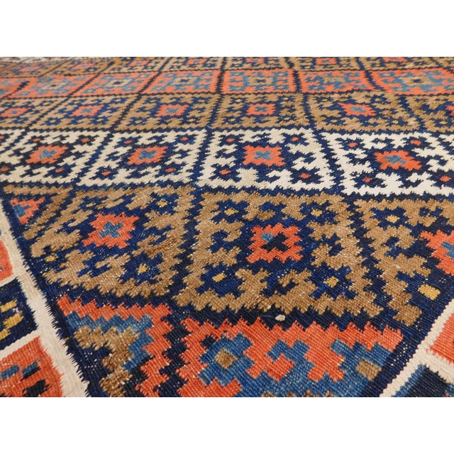 1980s A Polychrome Kilim Flatweave Rug. 4'6"x 6'4" For Sale In Los Angeles - Image 6 of 12