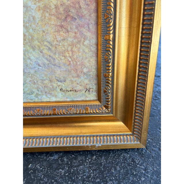 1970s 1970s After Renoir, Reproduction Framed Painting of "A Girl With a Watering Can" For Sale - Image 5 of 6