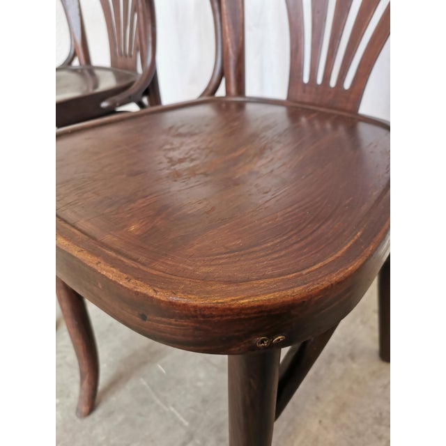 Brown Mid-Century Bentwood Dining Chairs, 1970s, Set of 4 For Sale - Image 8 of 18