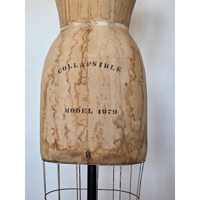 Vintage Wolf American Industrial Model 1979 Rolling Dress Form Mannequin on Casters For Sale - Image 9 of 18