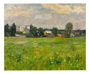 Boris Mikhailovich Lavrenko, Landscape, Oil on Canvas, 1990s