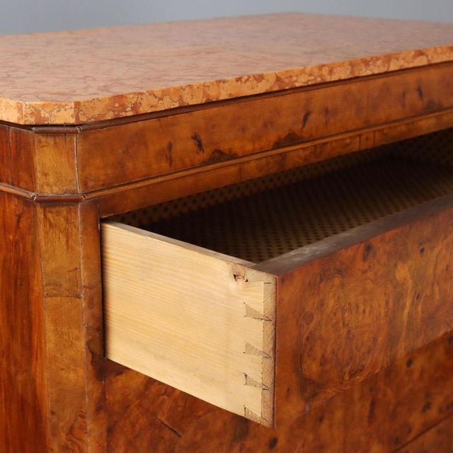 Biedermeier Secretaire in Feather and Walnut Burl For Sale - Image 10 of 16