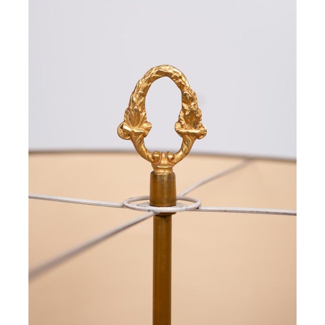 Traditional French Empire Floor Lamp in Gilded Bronze, 1950s For Sale - Image 3 of 13