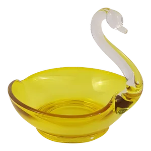 1940s Yellow Duncan Miller Paul Mall Swan Dish