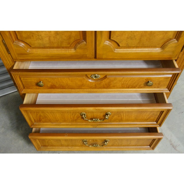 Thomasville Tiger Maple Wood Wardrobe Chairish