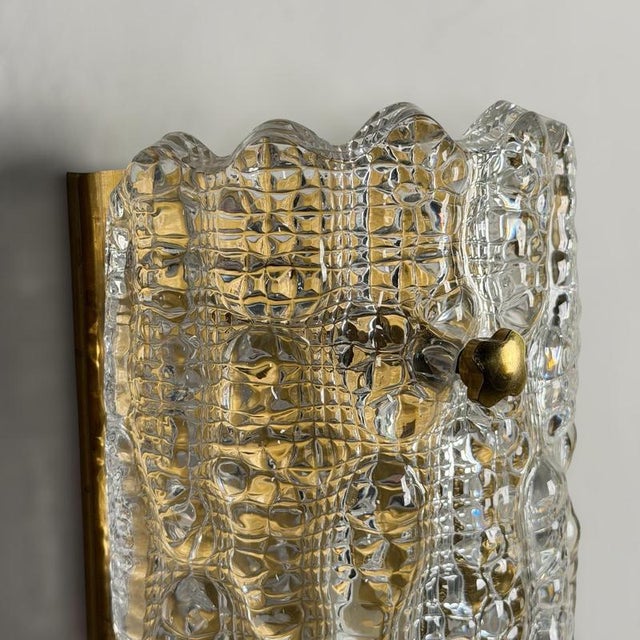 Textured Glass Wall Lights by Carl Fagerlund for Orrefors, 1970s, Set of 2 For Sale - Image 12 of 18