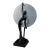 Frankart Style Nude Nymph Silhouette Moon Black Spelter Table Lamp by Sarsparilla For Sale