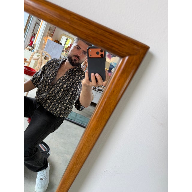 1970’s Mid-Century Modern Walnut Wall Mirror/ Sold For Sale In Miami - Image 6 of 12