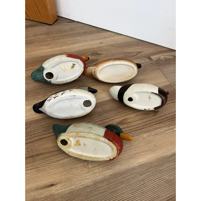 Lot of Vintage Jasco Hand-Painted Ceramic Duck Grooming Brushes For Sale - Image 9 of 9