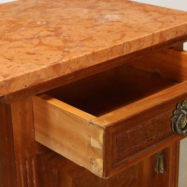 Neoclassical Style Bedside Tables in Mahogany, Set of 2 For Sale - Image 4 of 10