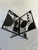 Mid-Century Modern Vintage Frank Lloyd Wright "Licensed" Black Metal Graphic Magazine Rack For Sale - Image 3 of 12