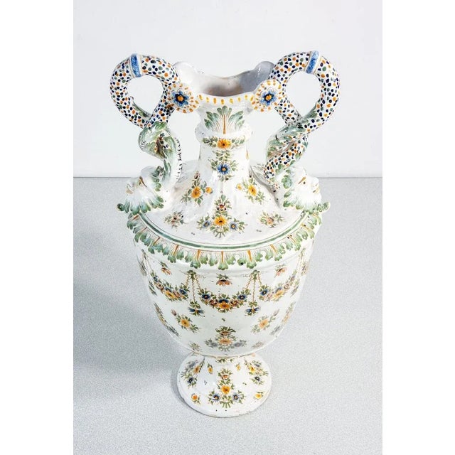 Ceramic Amphora Vase from Moustiers, France For Sale - Image 6 of 16