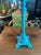 Up for consideration is a beautiful vintage bright blue tall table lamp. This would look lovely in your home and it is a...