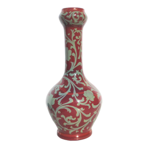 Antique English Chinoiserie Peking Glass Garlic Head Vase