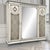 French Antique Italian Neoclassical Painted Triple Armoire For Sale - Image 3 of 18