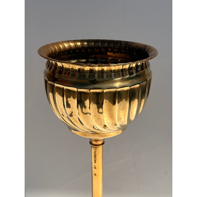 1970s 1970s Brass Standing Champagne Cooler / Planter For Sale - Image 5 of 11