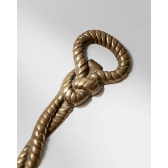 Vintage Brass Rope and Knot Bottle Opener, Italy, 1960s For Sale - Image 3 of 11