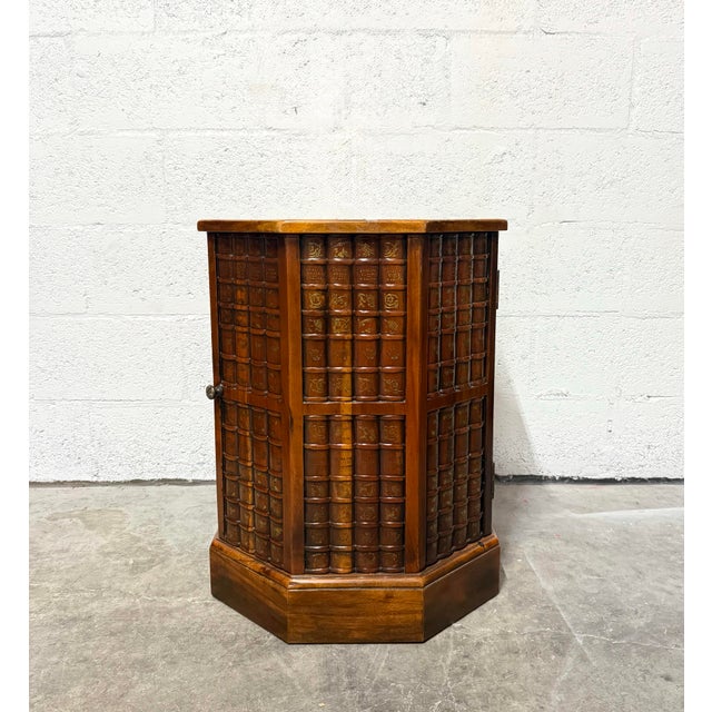 Late 20th Century Vintage Theodore Alexander Faux Book Side Table With Hidden Storage For Sale - Image 5 of 6