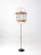 Here is a mid-century bird cage with stand. The metal cage features an orange peaked roof, with slender bars and an orange...