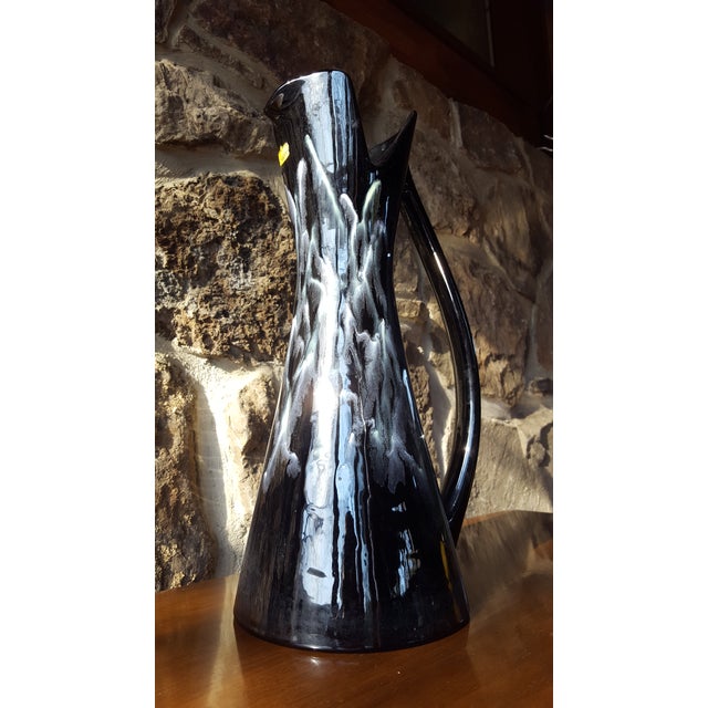 Vintage Royal Haeger Glossy Black Pitcher Vase Chairish