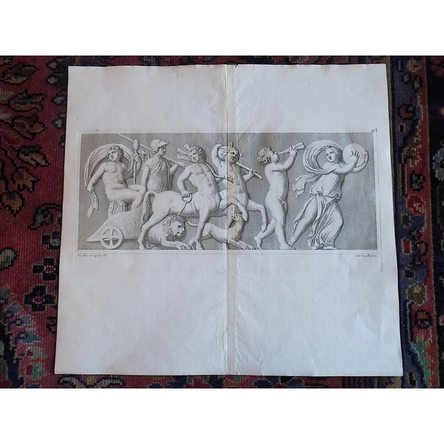 Mid 18th Century Antique 18th C. Copperplate Engravings - Ancient Roman Friezes - Large Folio Size - a Pair For Sale - Image 5 of 9