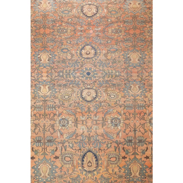 Persian Antique Persian Malayer Rug 8'11'' X 11'5'' For Sale - Image 3 of 10