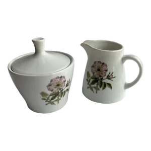 "Flower Garden" Cream and Sugar Set - 2 Pieces