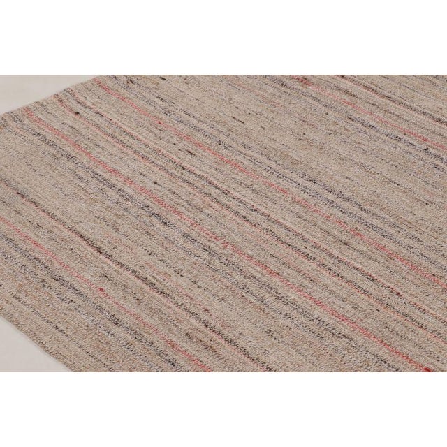 1960s Vintage Persian Palas Bidjar Kilim With Polychromatic Stripes - Rug & Kilim For Sale - Image 5 of 9