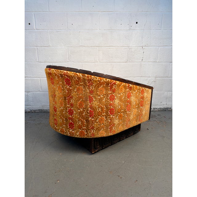 Wood Mid 20th Century Attributed to William Westenhaver for Witco Brutalist Carved Cedar Swivel Lounge Chair For Sale - Image 7 of 15