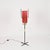 Italian Floor Lamp in Metal, Rattan, Brass and Red Acrylic attributed to Dal Vera, 1950s For Sale - Image 10 of 17