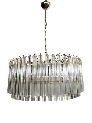 Large Triedri Murano Glass Chandelier, 1995