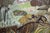 Reaching For the Sun depicts a vibrant, lush landscape filled with diverse flora and fauna, where a monkey interacts...