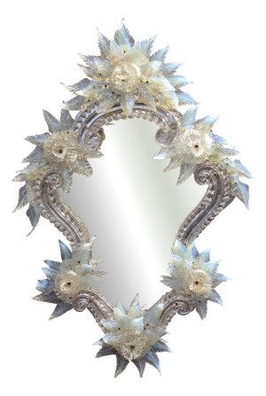 Venetian Mirror in Iridescent Glass, Late 19th Century
