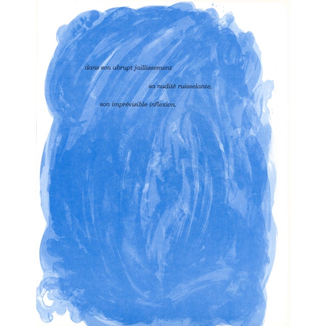 Original 1971 Lithograph by Joan Miró "Bleu" (Blue) For Sale