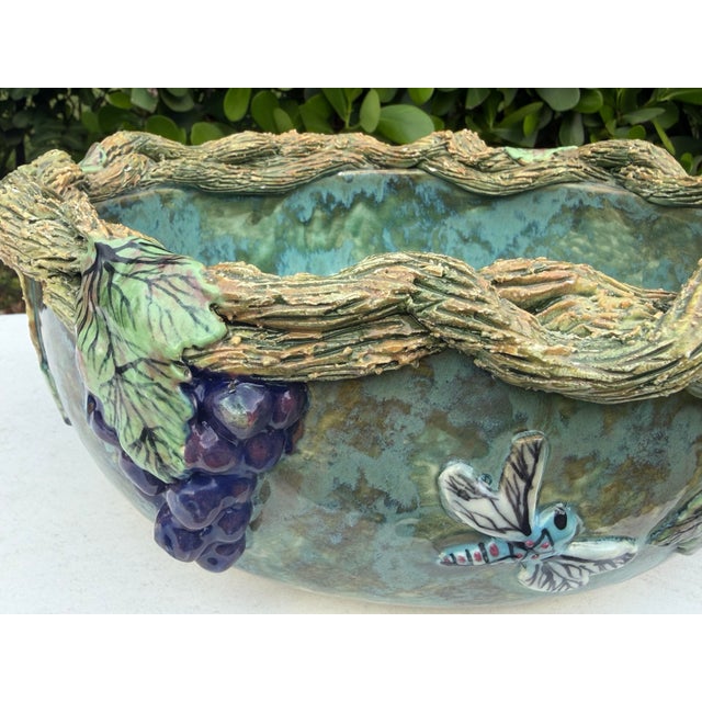 Vintage Mexican Folk Art Dragonfly Bowl For Sale In Naples, FL - Image 6 of 12
