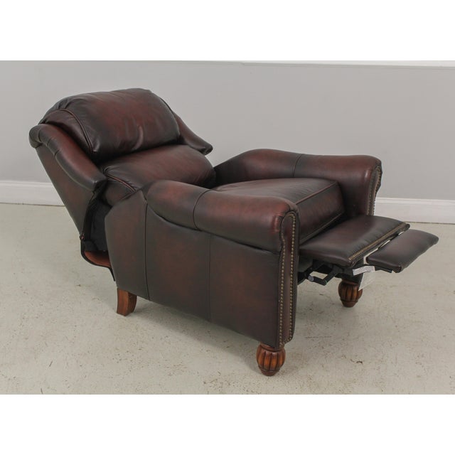 Flexsteel Pair Burgundy Leather Reclining Chairs Chairish