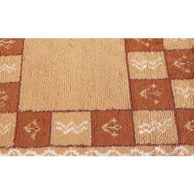 Textile Doris Leslie Blau Vintage Swedish Pile Rug in Geometric Checkerboard Design For Sale - Image 7 of 9