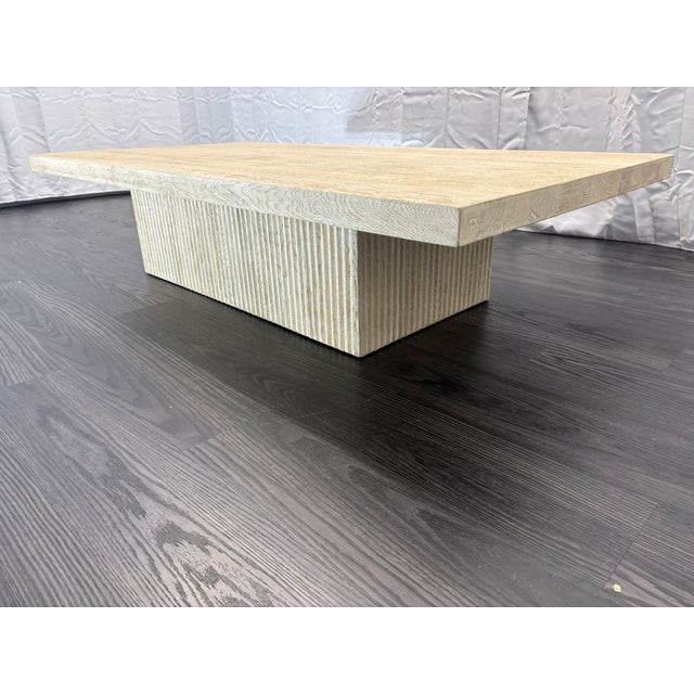 Rh Reclaimed Oak Reeded Plinth Rectangular Coffee Table – 64" For Sale - Image 18 of 18
