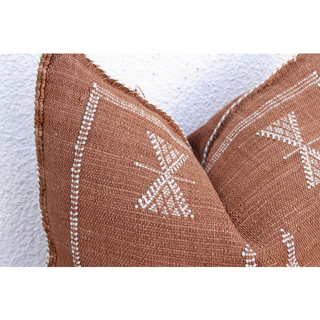 Rust Sentinel Cactus Silk Moroccan Pillow For Sale - Image 4 of 8