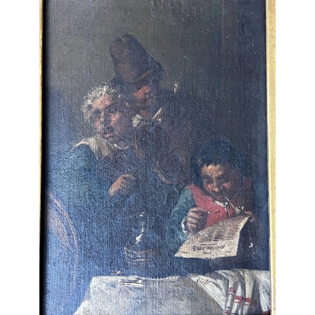 Flemish School Artist, Tavern Scene, 18th Century, Oil on Panel For Sale - Image 8 of 8