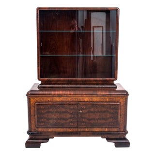 Art Deco Display Cabinet, Poland, 1940s For Sale