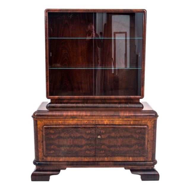 Art Deco Display Cabinet, Poland, 1940s For Sale