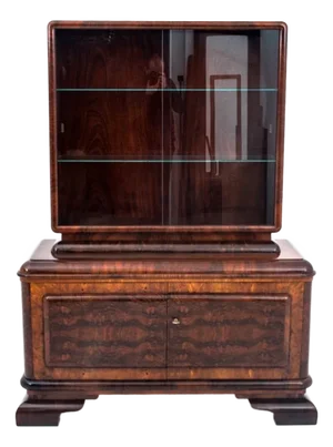 Art Deco Display Cabinet, Poland, 1940s