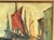 Wood Early 20th Century Original Framed Oil Painting on Canvas 'Seaside Dock' Attributed to Louise Minert Kelly (American 1876-1945) For Sale - Image 7 of 17