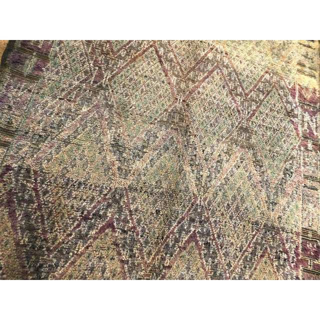 Vintage Hand Knotted Moroccan Rug. 6'3"x 9'5" For Sale - Image 15 of 16