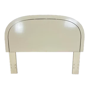 80s Laminate Cream Full Size Headboard With Brass Trim