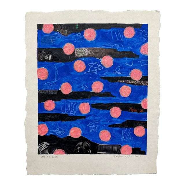 Bab #2 Blue, Original Painting by Ben Junta For Sale