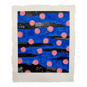 Bab #2 Blue, Original Painting by Ben Junta