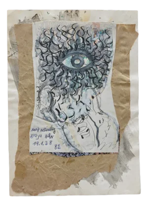 Max Moshe Weinberg, Auge 2, 1982, Crayon & Pencil & Paper